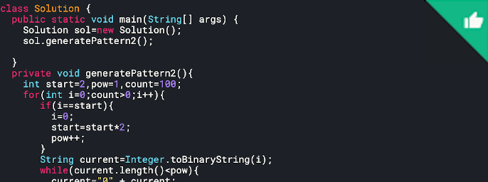 Infinite binary print