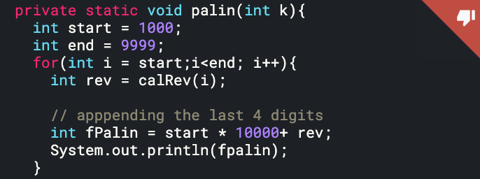 Even palindrome generator