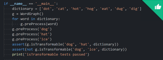 Transformation dictionary